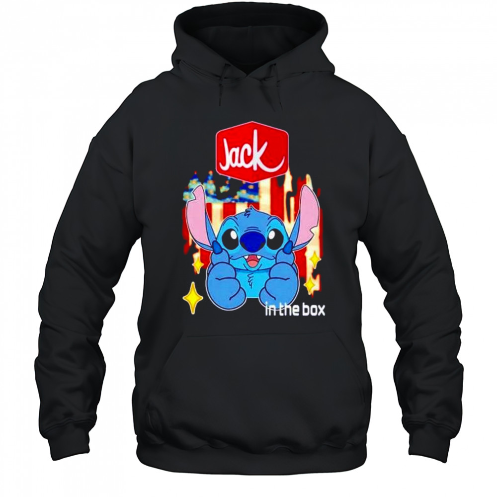 Jack in the box Stitch US flag 4th of July shirt Hoodie
