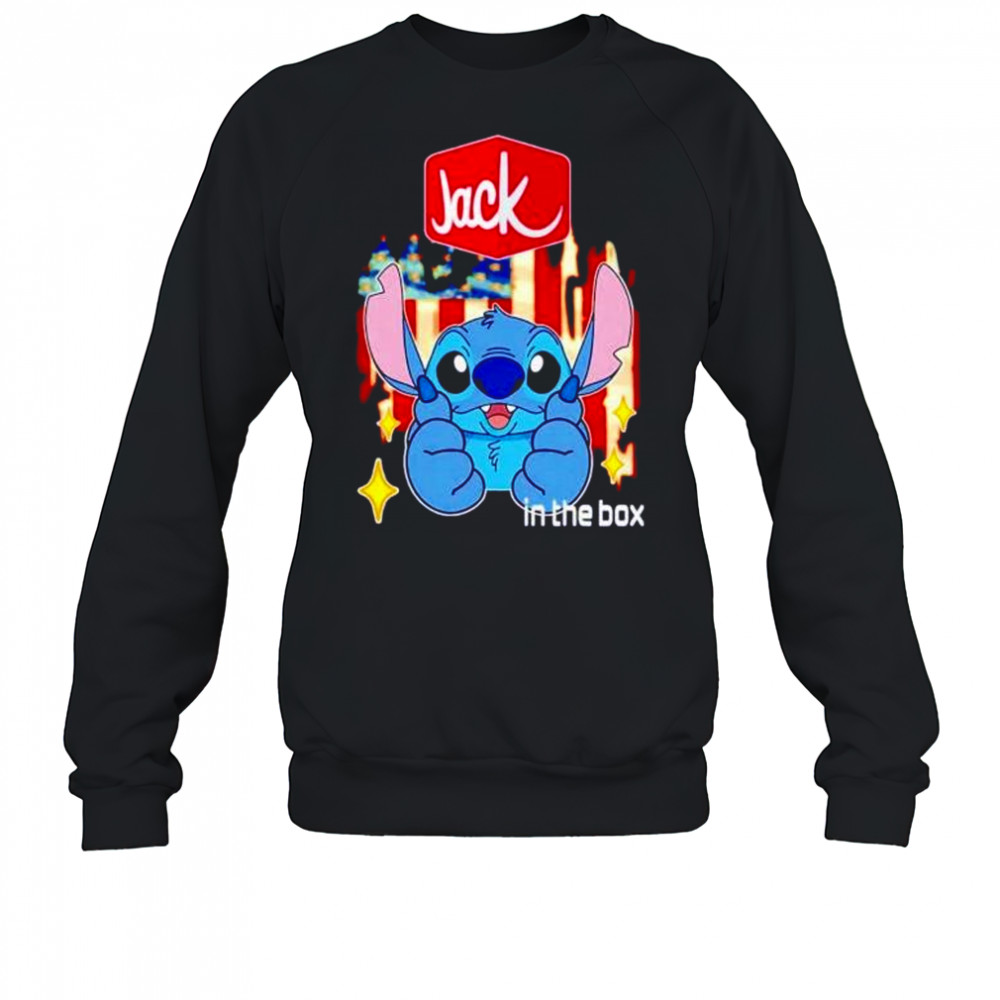 Jack in the box Stitch US flag 4th of July shirt Sweatshirt