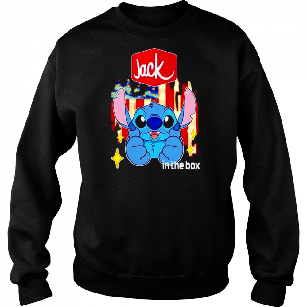 Jack in the box Stitch US flag 4th of July shirt Hoodie