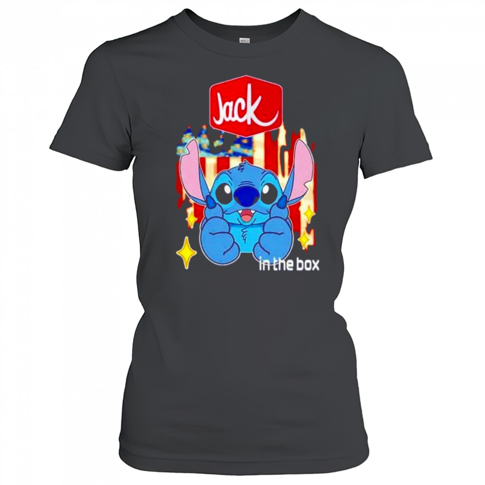 Jack in the box Stitch US flag 4th of July shirt Women's T-shirt