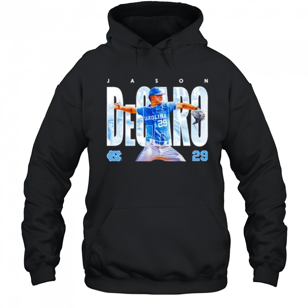 Jason DeCaro 29 North Carolina Tar Heels baseball shirt Hoodie