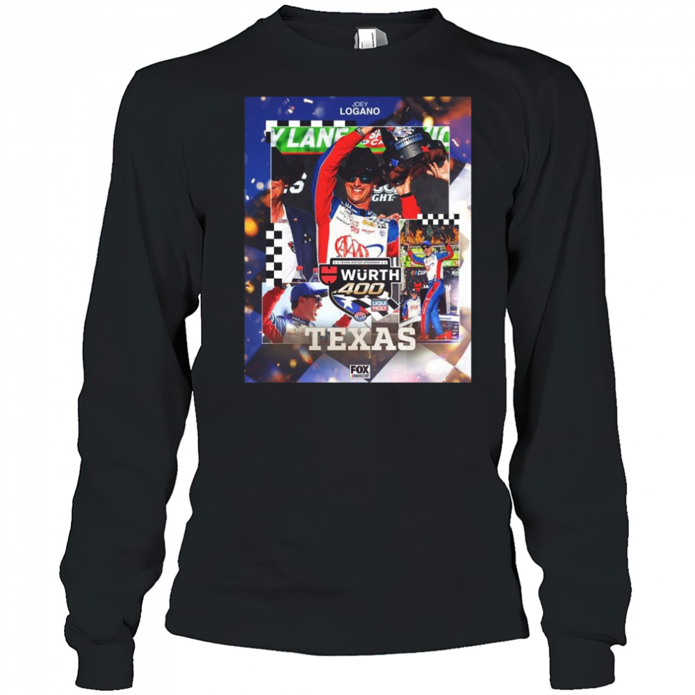 Joey Logano Nascar Cup Series Wins At Texas Motor Speedway Wurth 400 t-shirt Long Sleeved