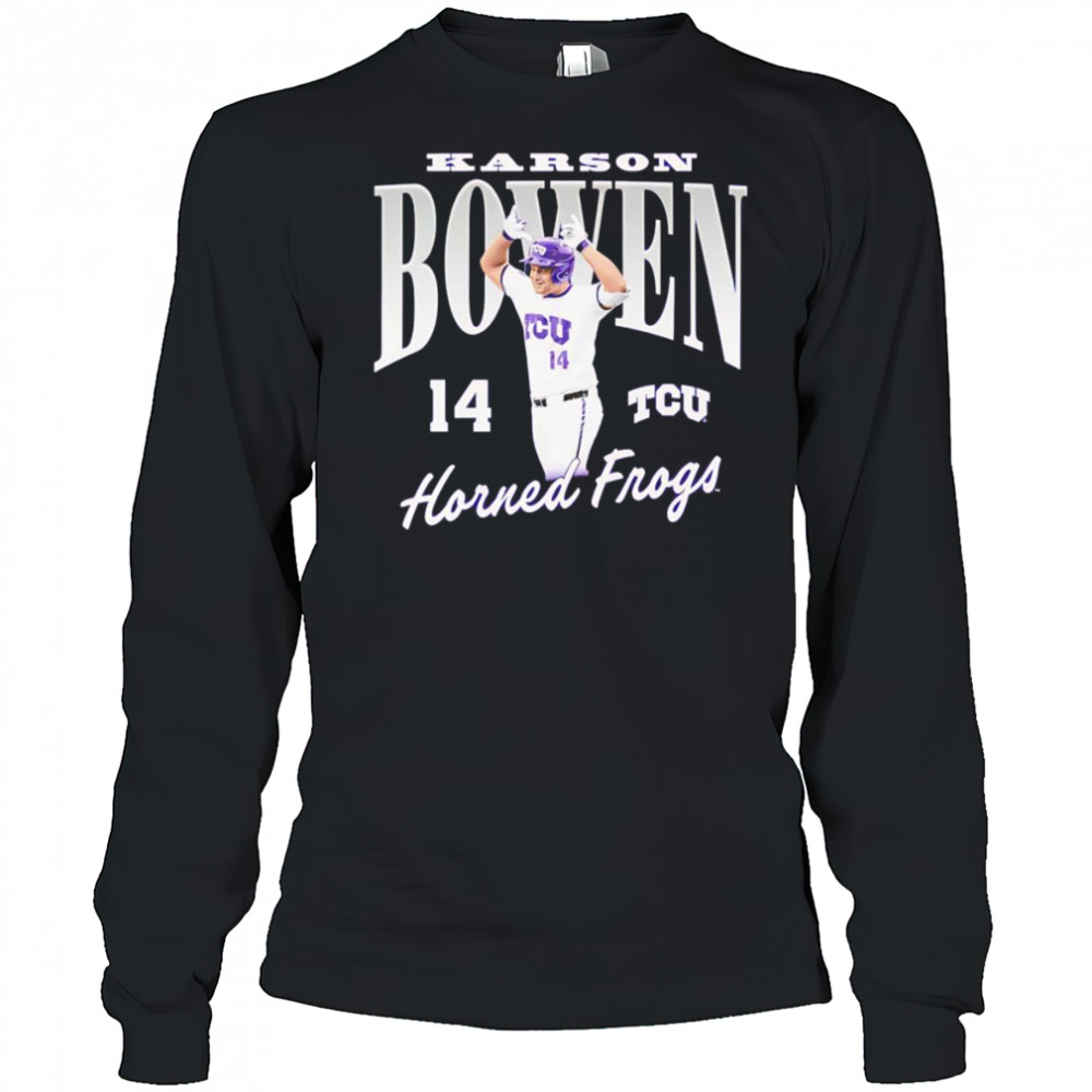 Karson Bowen TCU Horned Frogs portrait shirt Long Sleeved