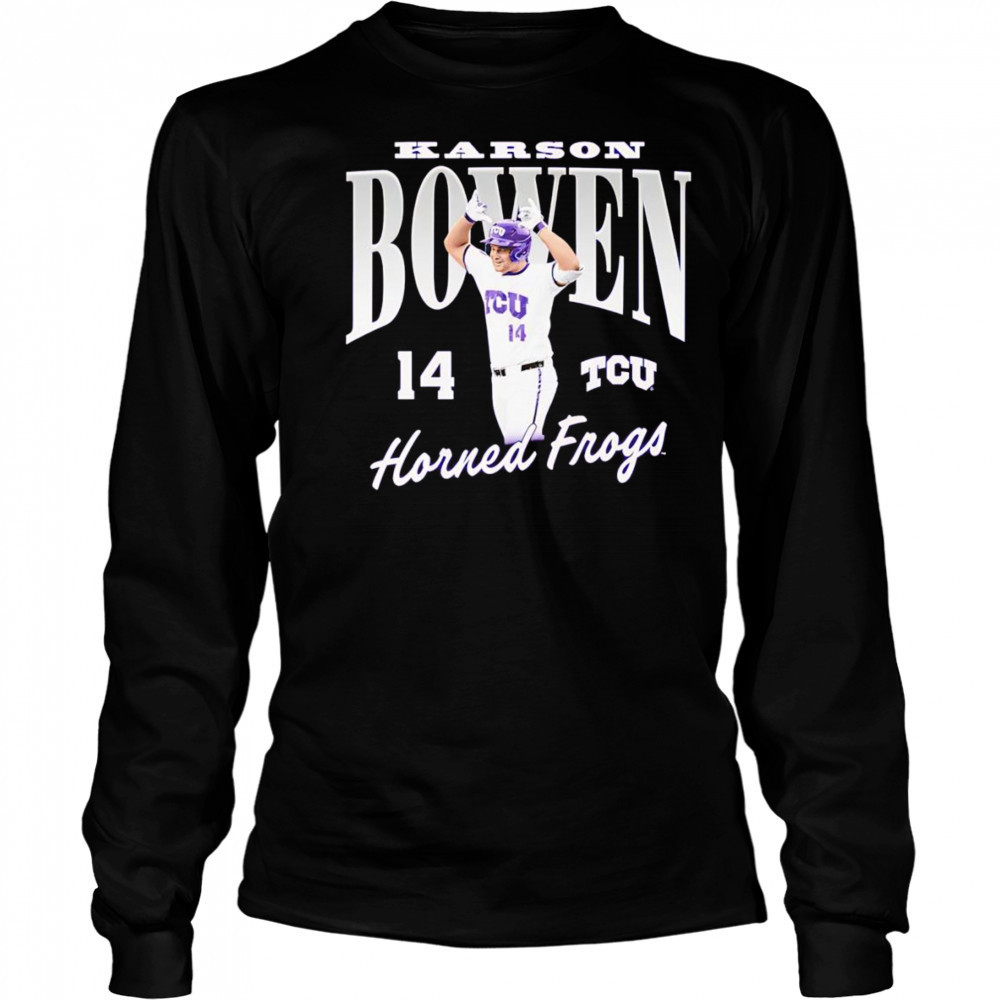 Karson Bowen TCU Horned Frogs portrait shirt Long Sleeved