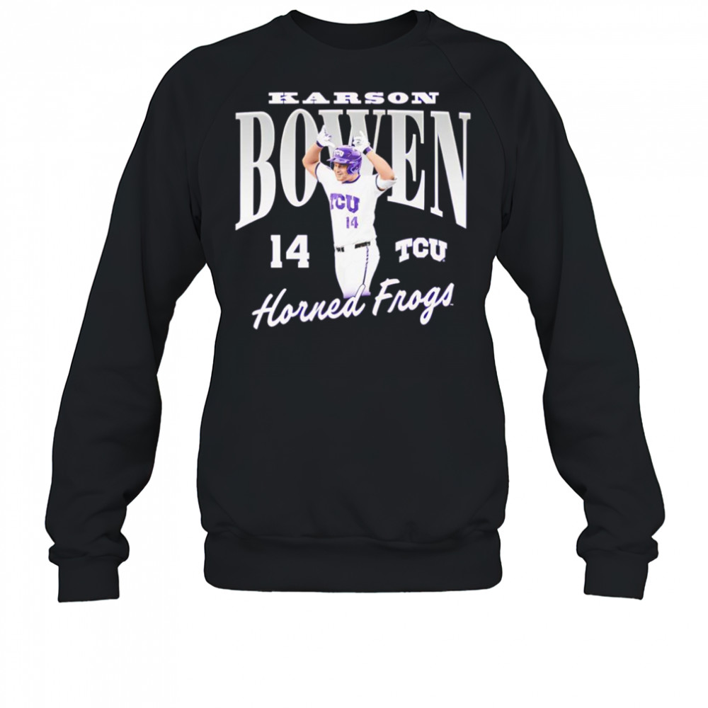 Karson Bowen TCU Horned Frogs portrait shirt Sweatshirt