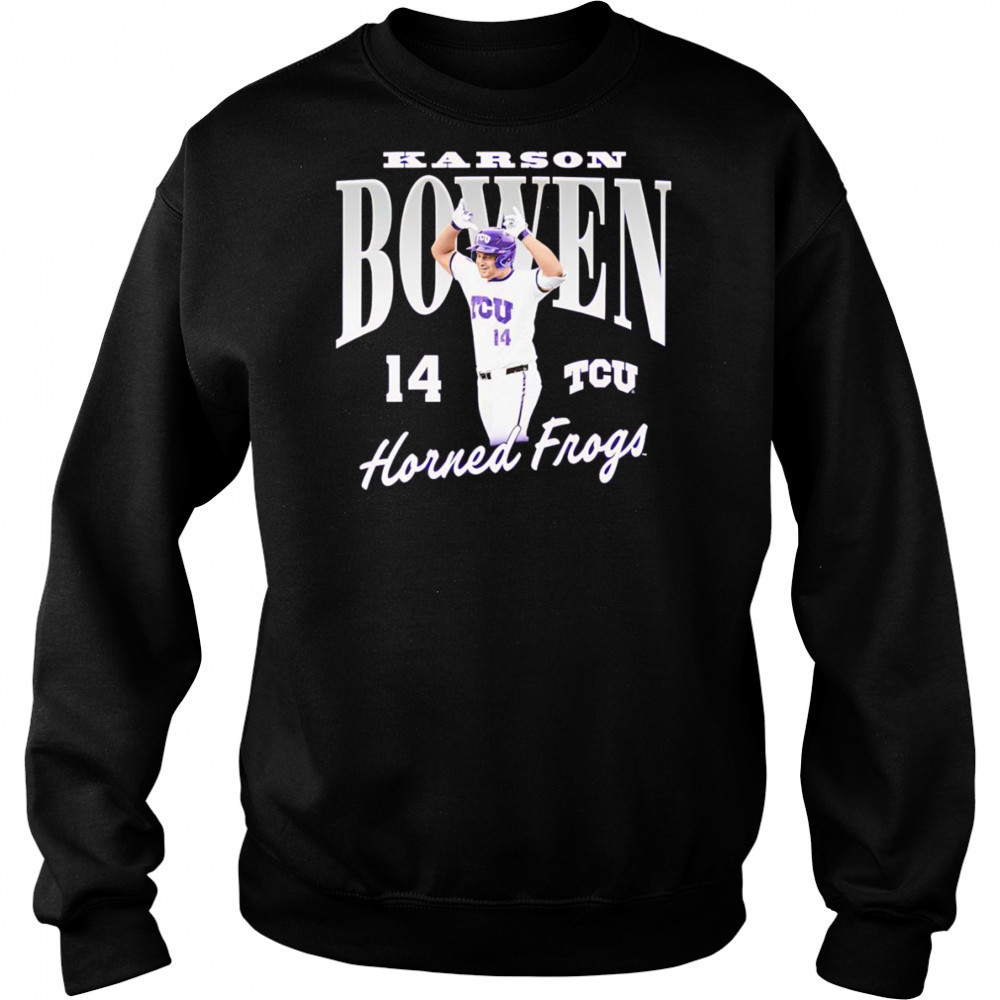 Karson Bowen TCU Horned Frogs portrait shirt Hoodie