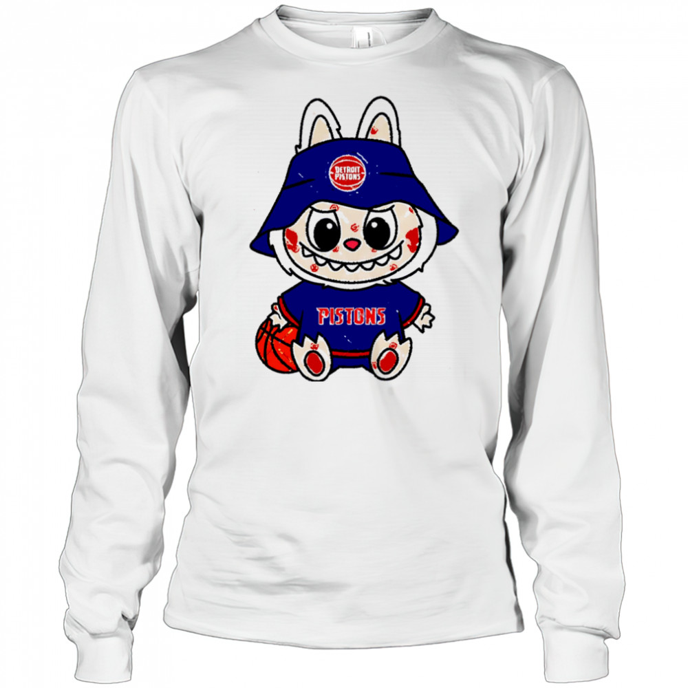 Labubu Detroit Pistons Basketball shirt Long Sleeved