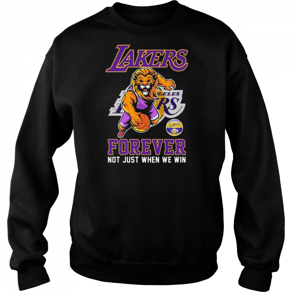 Los Angeles Lakers Forever Not Just When We Win Mascot 2025 Shirt Hoodie