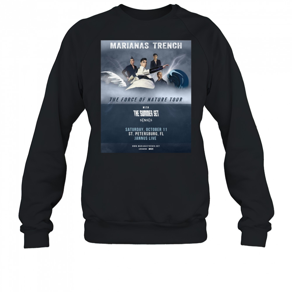 Marianas Trench Recruit The Summer Set and senses For Force of Nature Tour shirt Sweatshirt