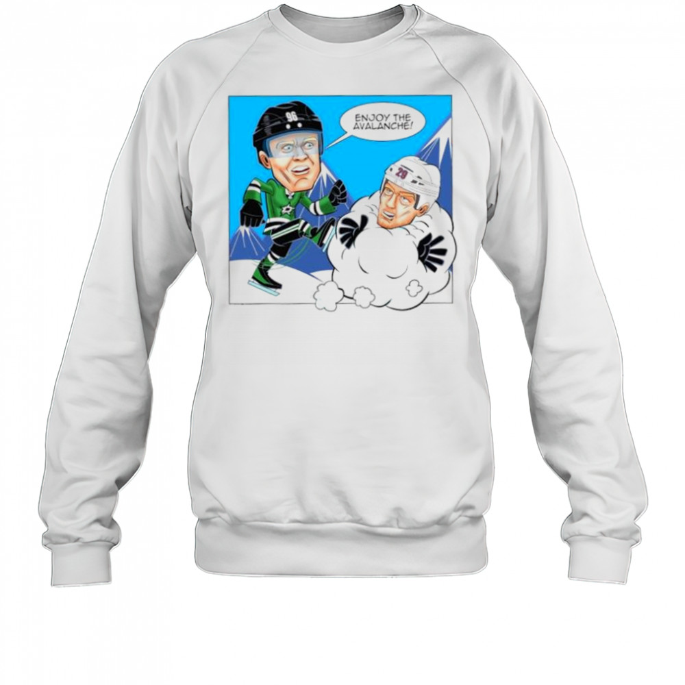 Mikko Rantanen Dallas Stars kick Nathan MacKinnon Colorado Avalanche cartoon shirt Sweatshirt