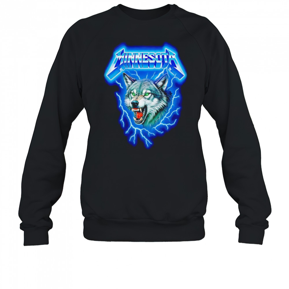 Minnesota lightning wolf shirt Sweatshirt