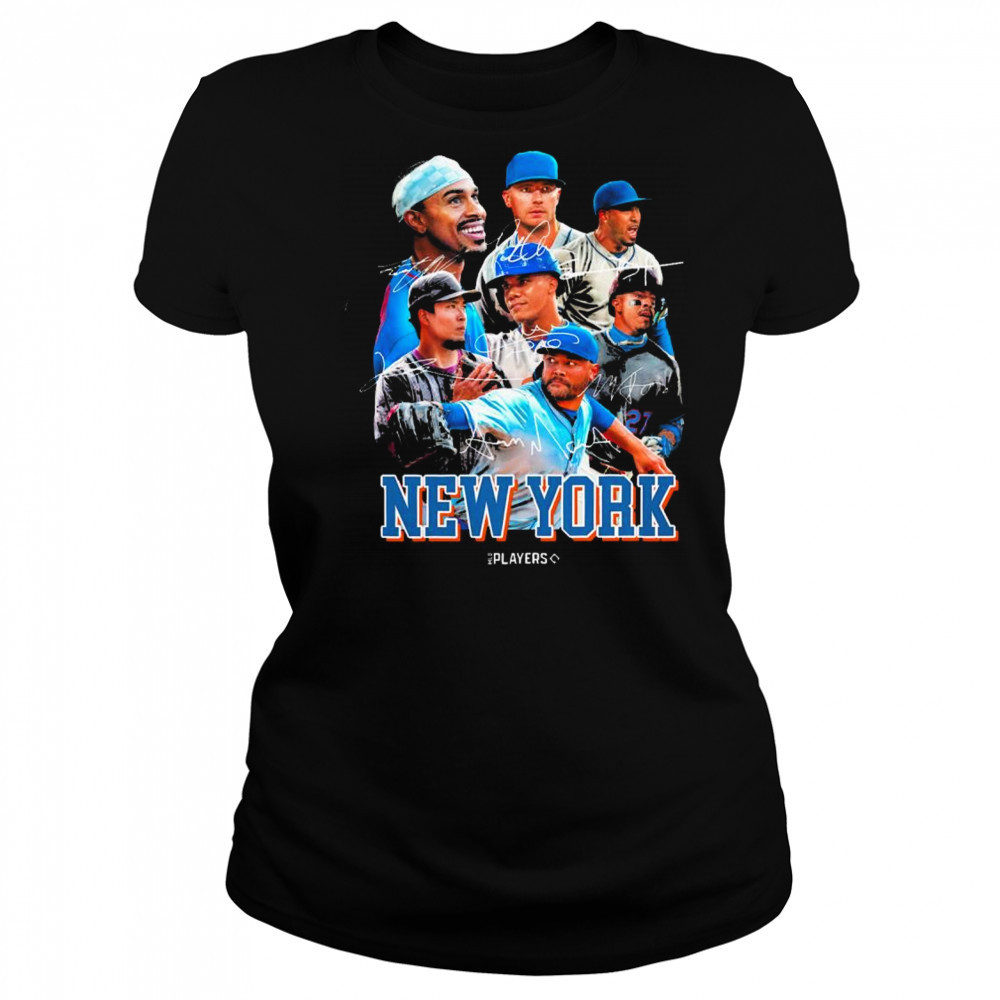 MLB New York Mets Juan Soto Mark Vientos Pete Alonso Players Signatures Series 2025 t-shirt Women's T-shirt