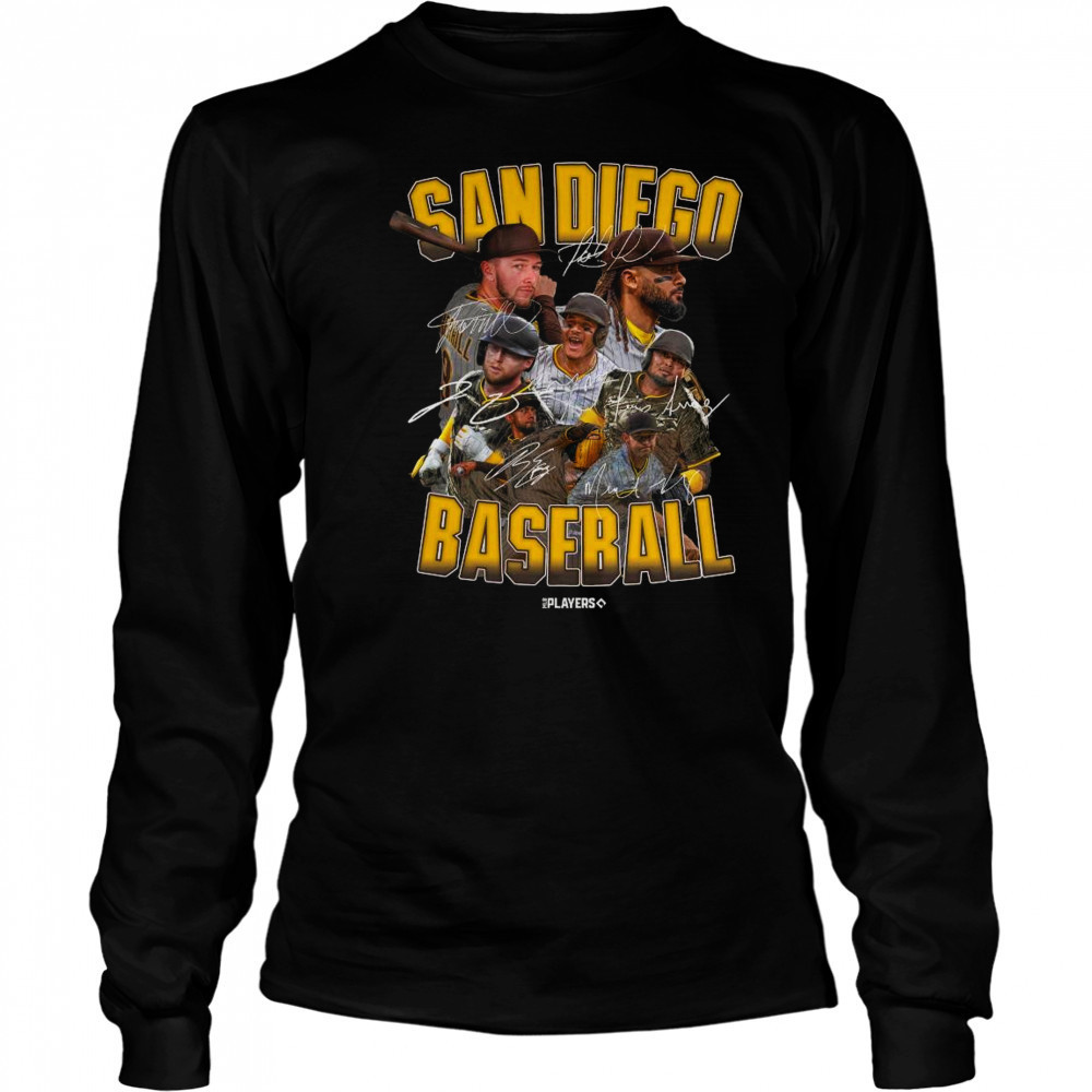 MLB San Diego Padres Baseball Players Signatures Series 2025 t-shirt Long Sleeved