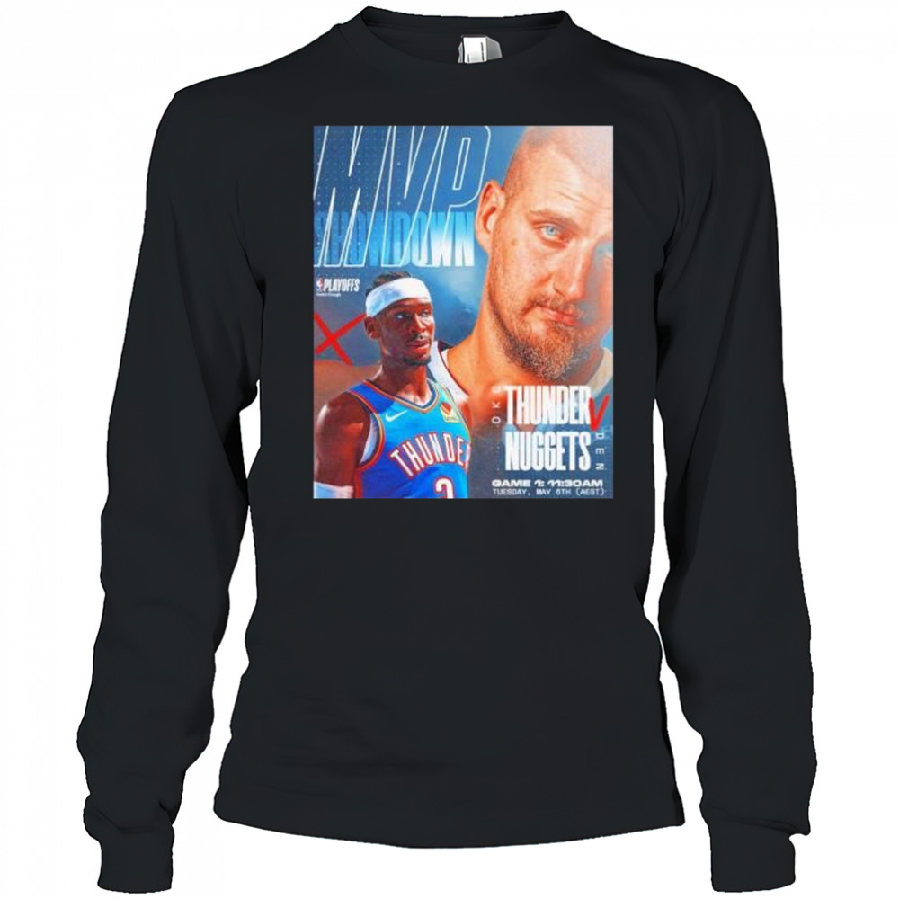 MVP showdown Nikola Jokic and Shai Nuggets vs Thunder shirt Long Sleeved