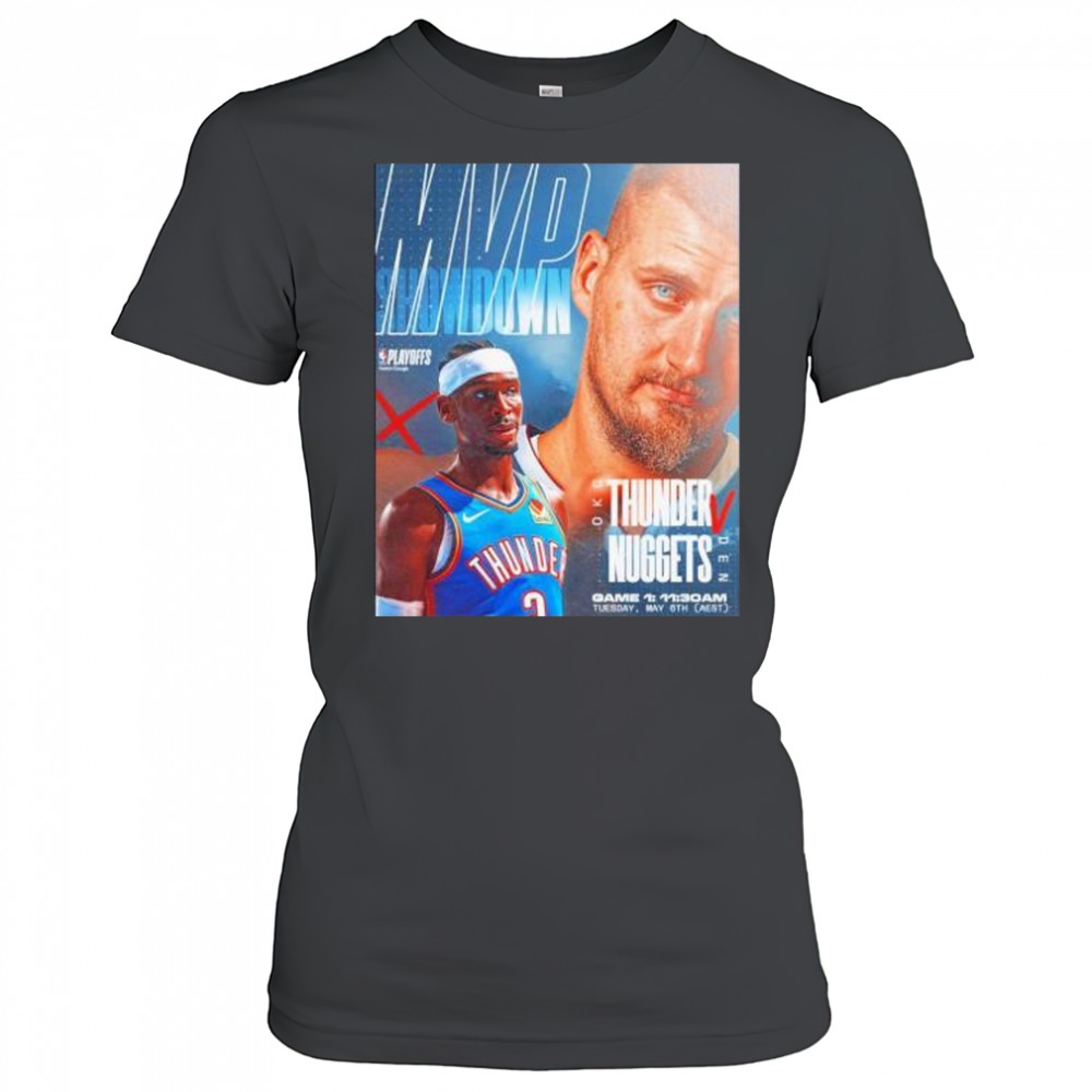 MVP showdown Nikola Jokic and Shai Nuggets vs Thunder shirt Women's T-shirt