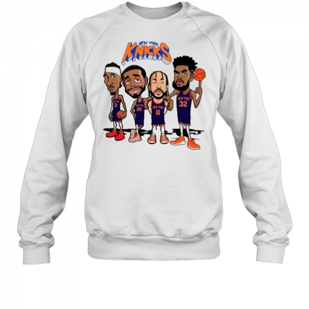 New York Knicks Josh Hart Mikal Bridges Jalen Brunson and Karl-Anthony Towns cartoon shirt Sweatshirt