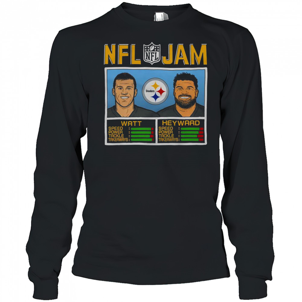 NFL Jam Steelers Watt And Heyward T-Shirt Long Sleeved