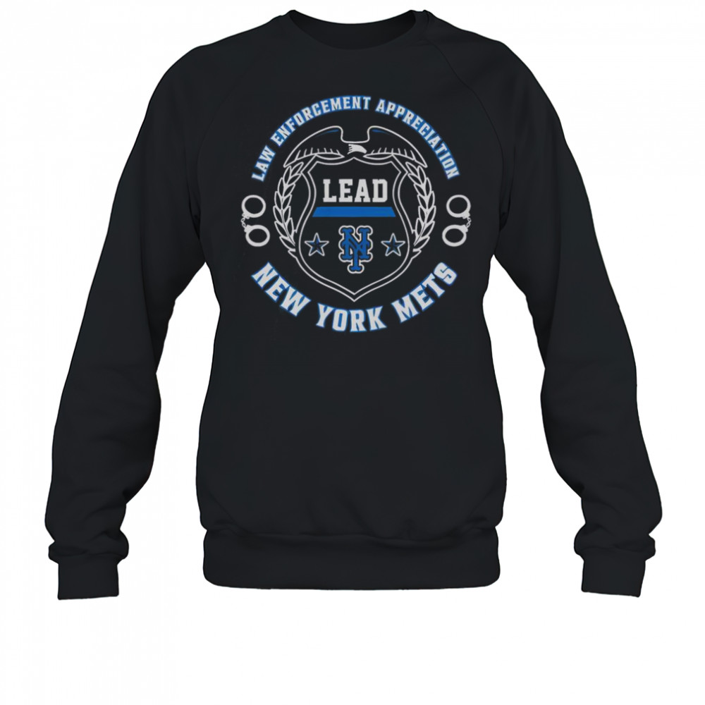 Official New York Mets Law Enforcement Appreciation Day 2025 T-Shirt Sweatshirt
