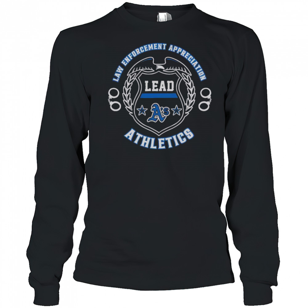 Official Oakland Athletics Law Enforcement Appreciation Day 2025 T-Shirt Long Sleeved