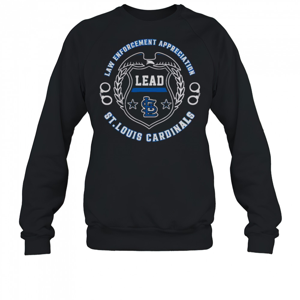 Official St Louis Cardinals Law Enforcement Appreciation Day 2025 T-Shirt Sweatshirt