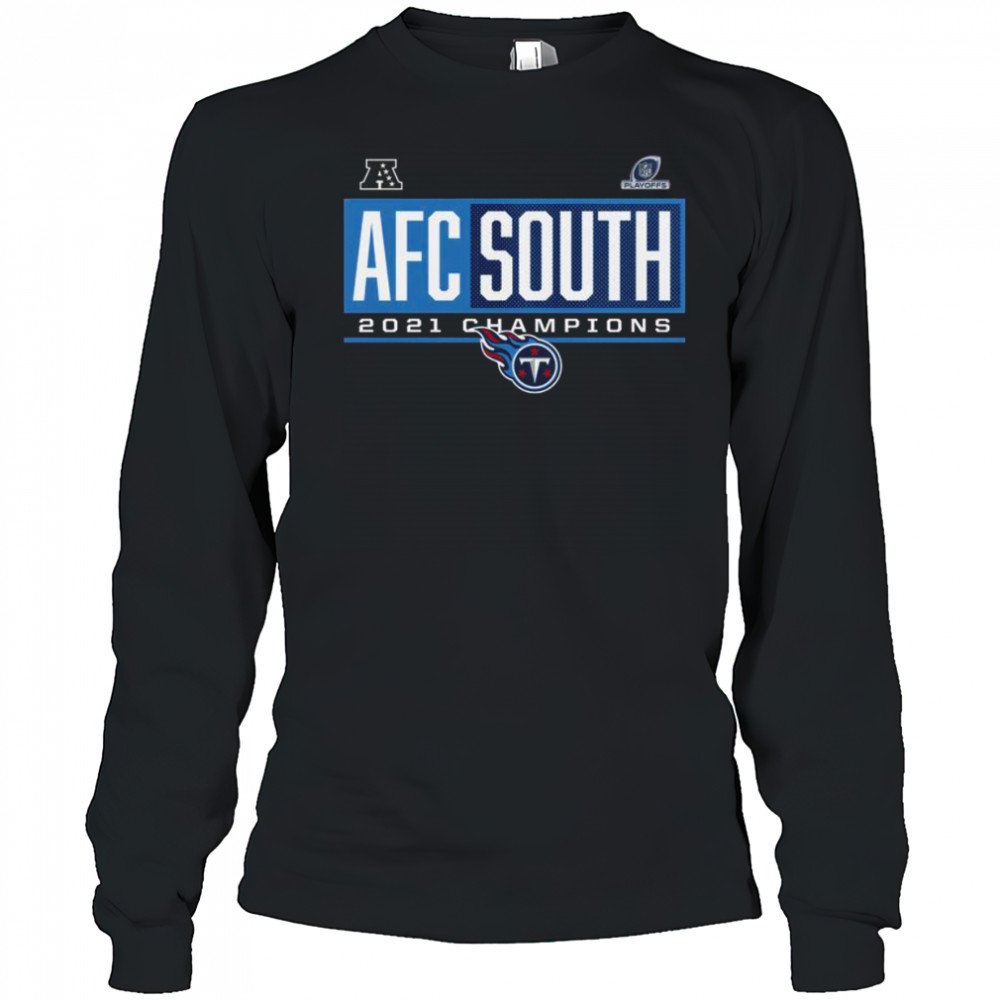 Official Tennessee Titans 2021 AFC South Division Champions Blocked Favorite T-Shirt Long Sleeved