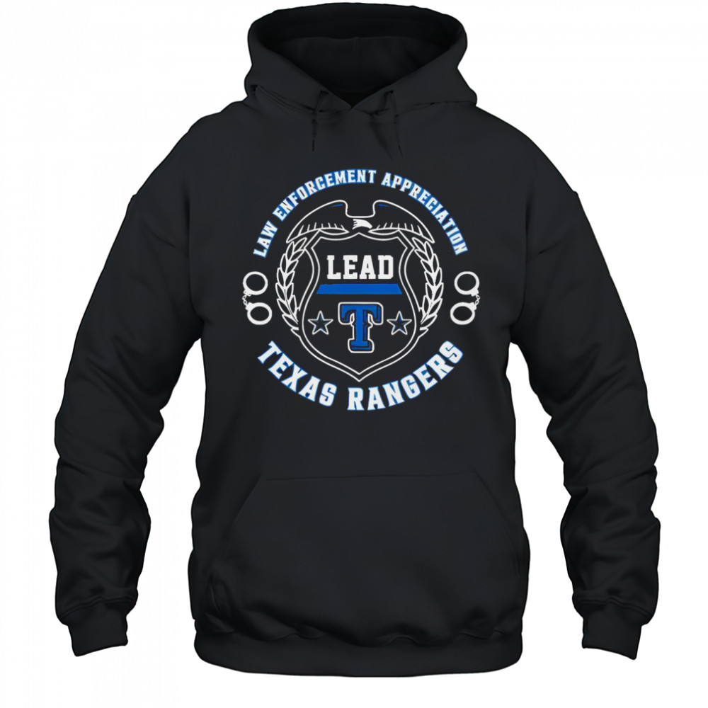 Official Texas Rangers Law Enforcement Appreciation Day 2025 T-Shirt Hoodie