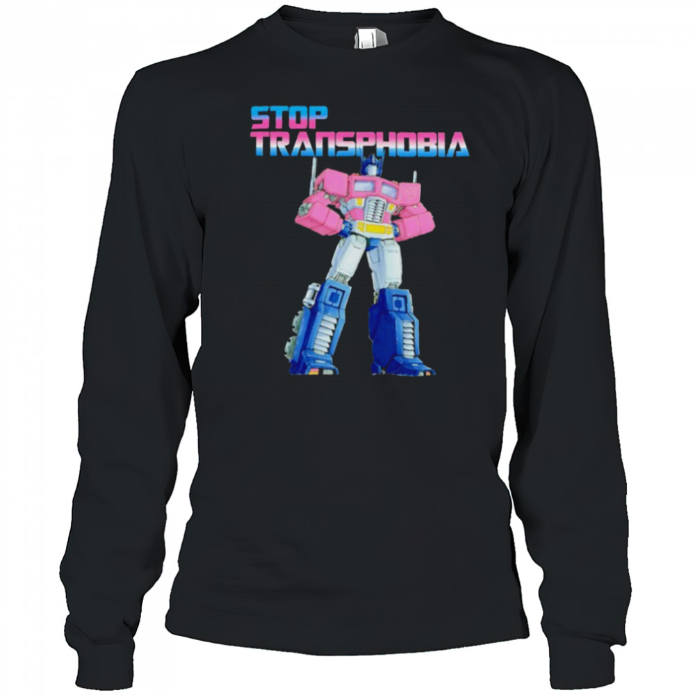 Optimus Prime Stop Transphobia shirt Long Sleeved