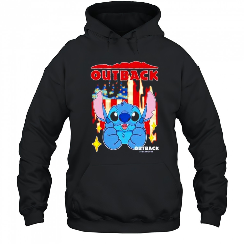 Outback Steakhouse Stitch US flag 4th of July shirt Hoodie