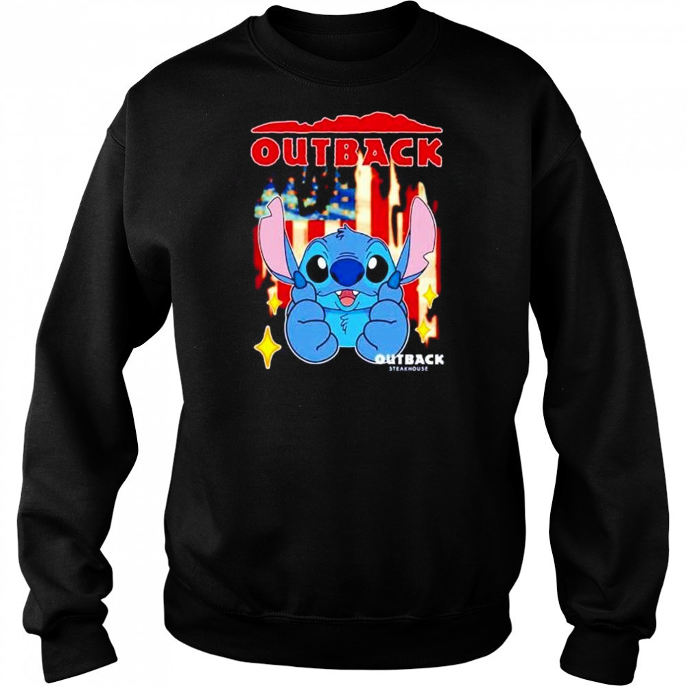 Outback Steakhouse Stitch US flag 4th of July shirt Hoodie
