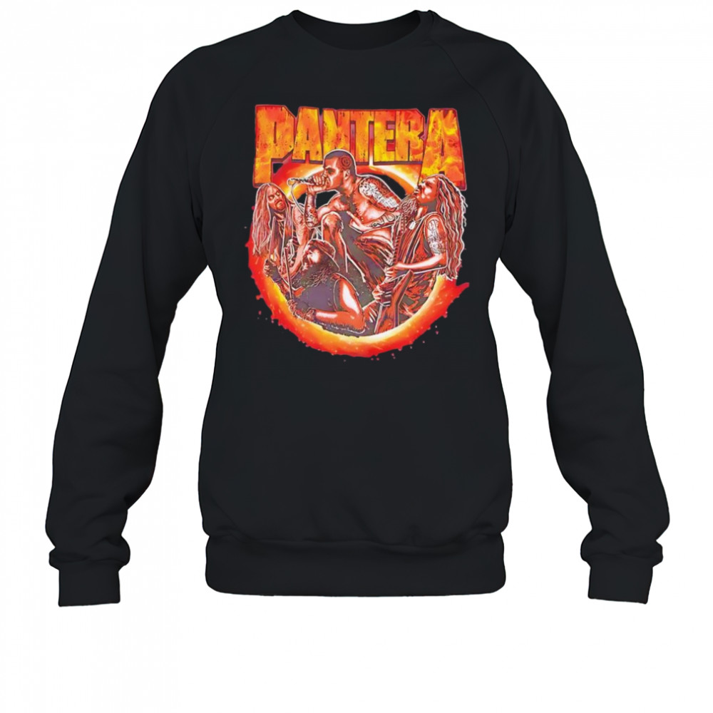 Pantera Band Portrait Flames shirt Sweatshirt