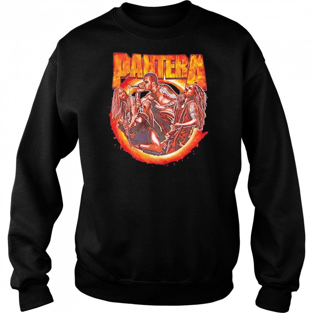 Pantera Band Portrait Flames shirt Hoodie