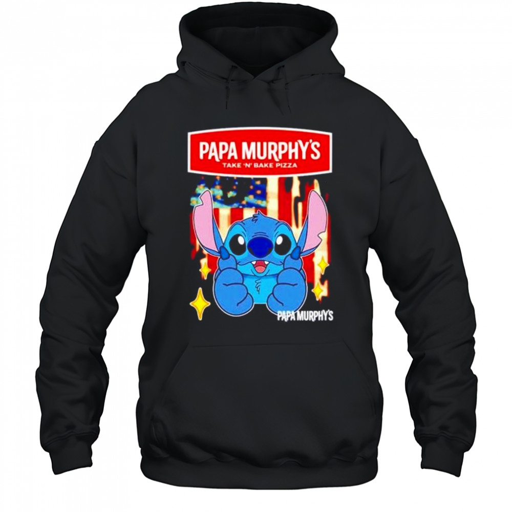 Papa Murphy’s take ‘n bake pizza Stitch US flag 4th of July shirt Hoodie