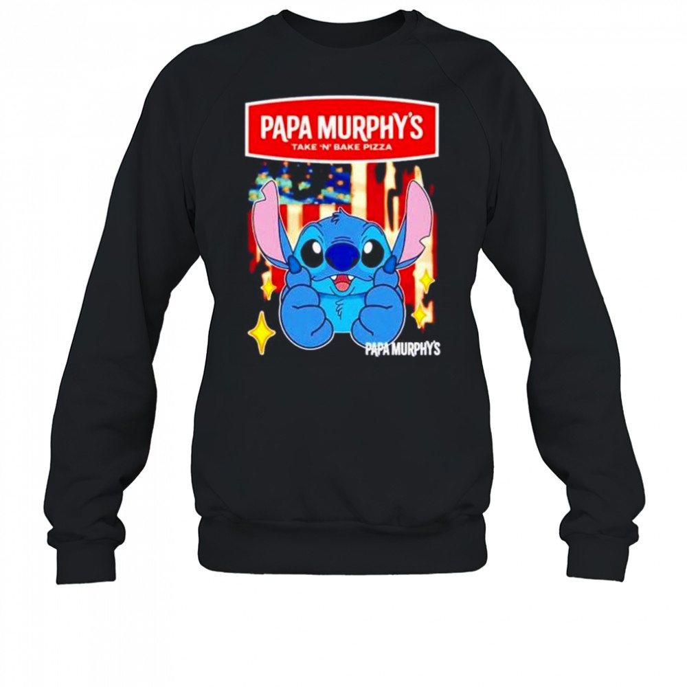 Papa Murphy’s take ‘n bake pizza Stitch US flag 4th of July shirt Sweatshirt
