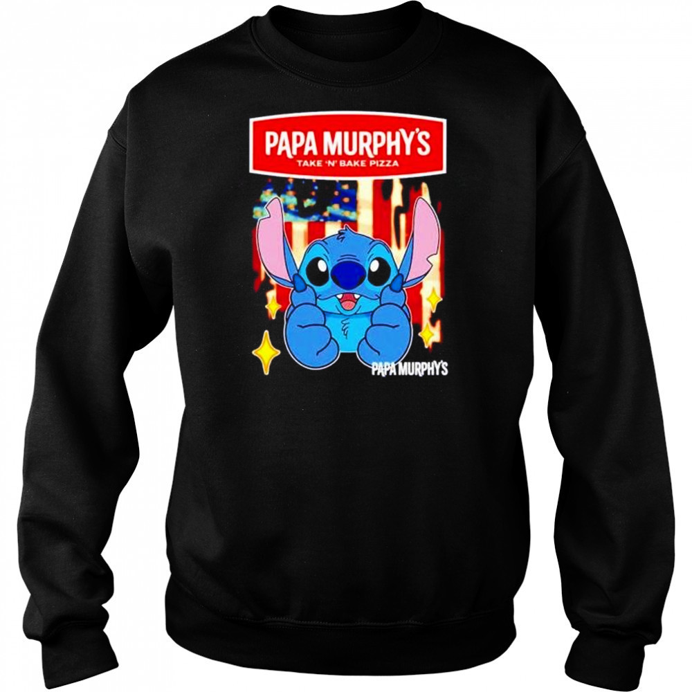 Papa Murphy’s take ‘n bake pizza Stitch US flag 4th of July shirt Hoodie