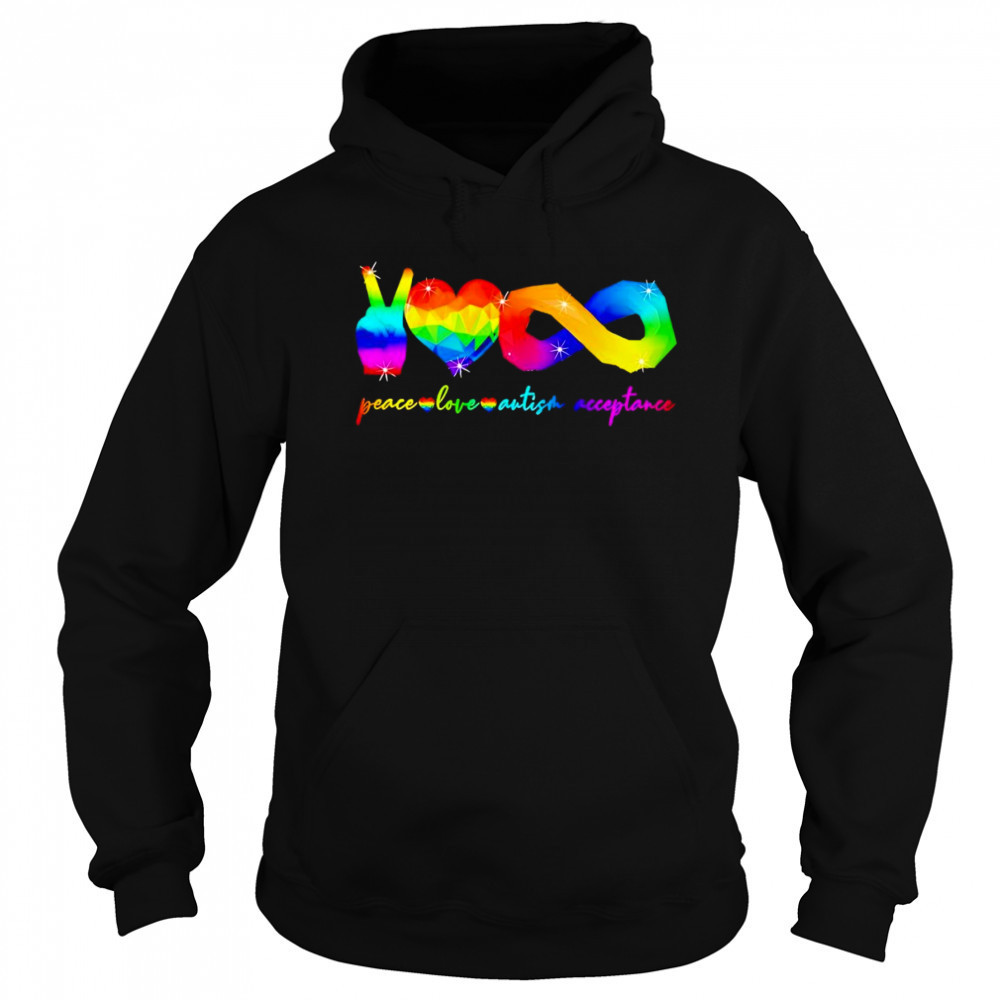 Peace love Autism acceptance shirt Sweatshirt