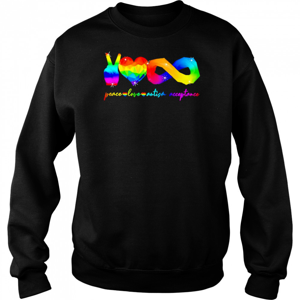 Peace love Autism acceptance shirt Hoodie