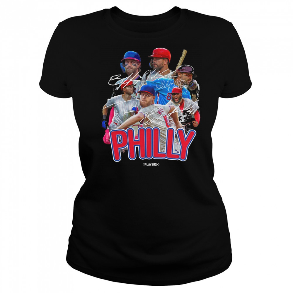 Philadelphia Phillies Baseball Players Signatures Series 2025 t-shirt Women's T-shirt