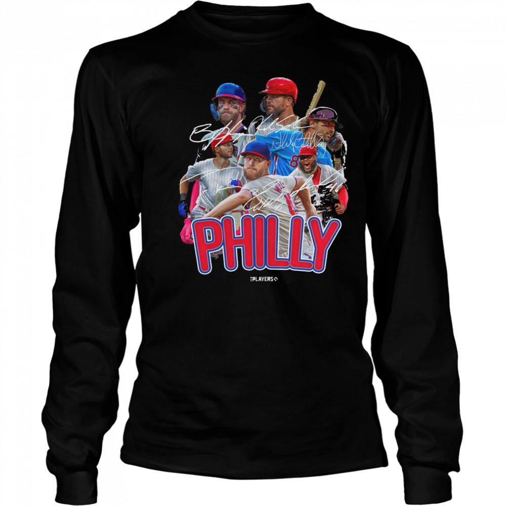 Philadelphia Phillies Baseball Players Signatures Series 2025 t-shirt Long Sleeved