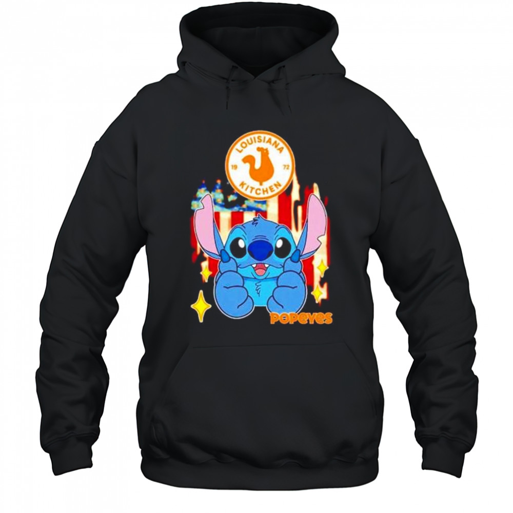 Popeyes Louisiana Kitchen Stitch US flag 4th of July shirt Hoodie
