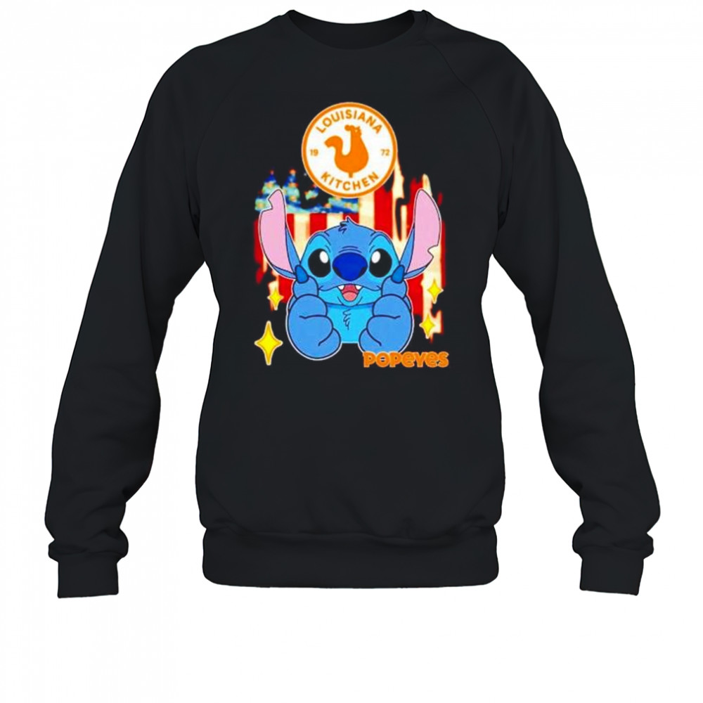 Popeyes Louisiana Kitchen Stitch US flag 4th of July shirt Sweatshirt