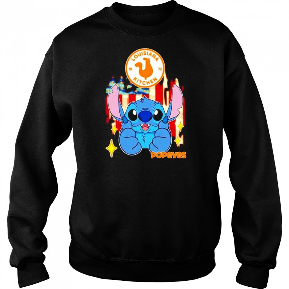 Popeyes Louisiana Kitchen Stitch US flag 4th of July shirt Hoodie