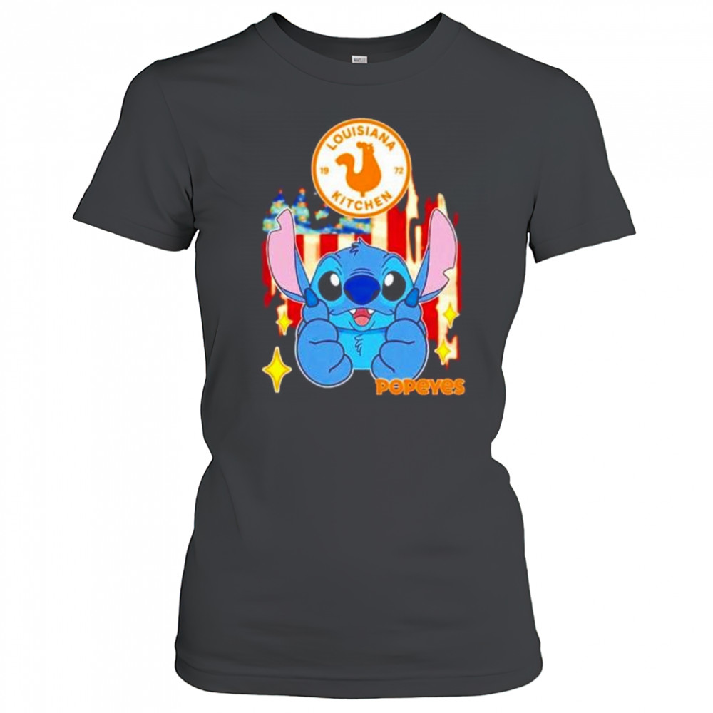Popeyes Louisiana Kitchen Stitch US flag 4th of July shirt Women's T-shirt