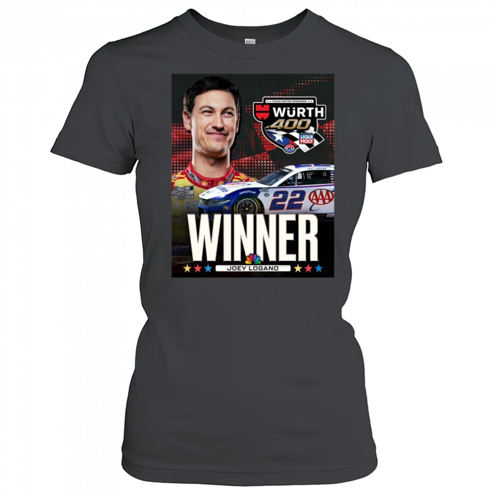 Poster Congratulate Joey Logano Winner NASCAR Cup Series Texas Motor Speedway Wurth 400 t-shirt Women's T-shirt