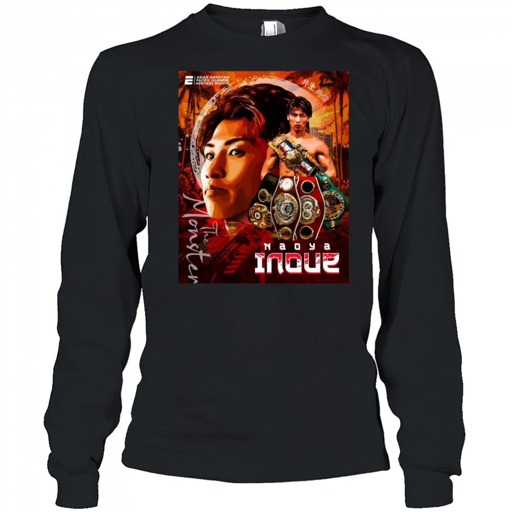 Poster Naoya Inoue The Monster Asian American Pacific Islander Heritage Month Art t-shirt Long Sleeved