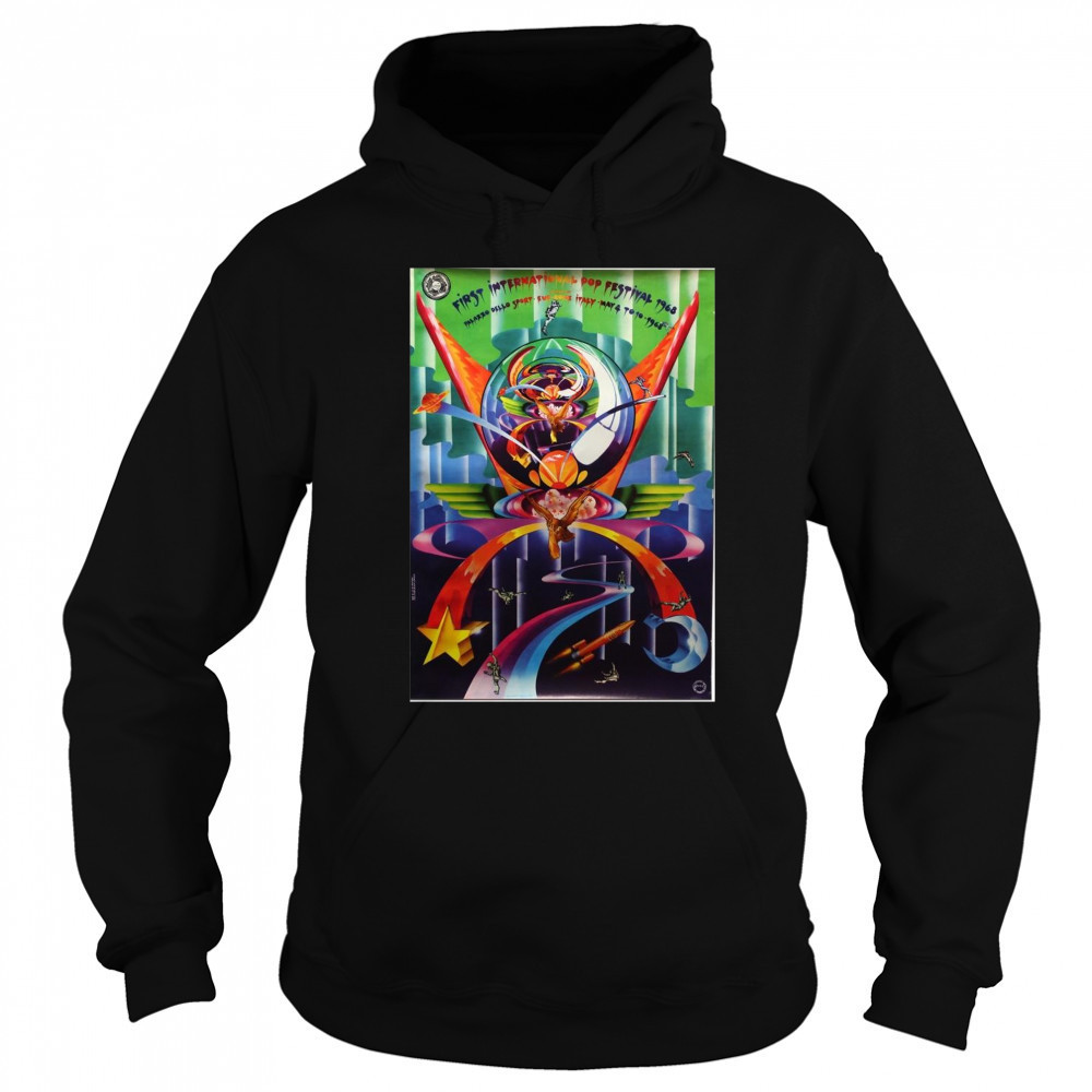 Poster Pink Floyd First International Pop Festival 1968 Palazzo Dello Sport Eur-Rome Italy May 4 – 10 t-shirt Sweatshirt