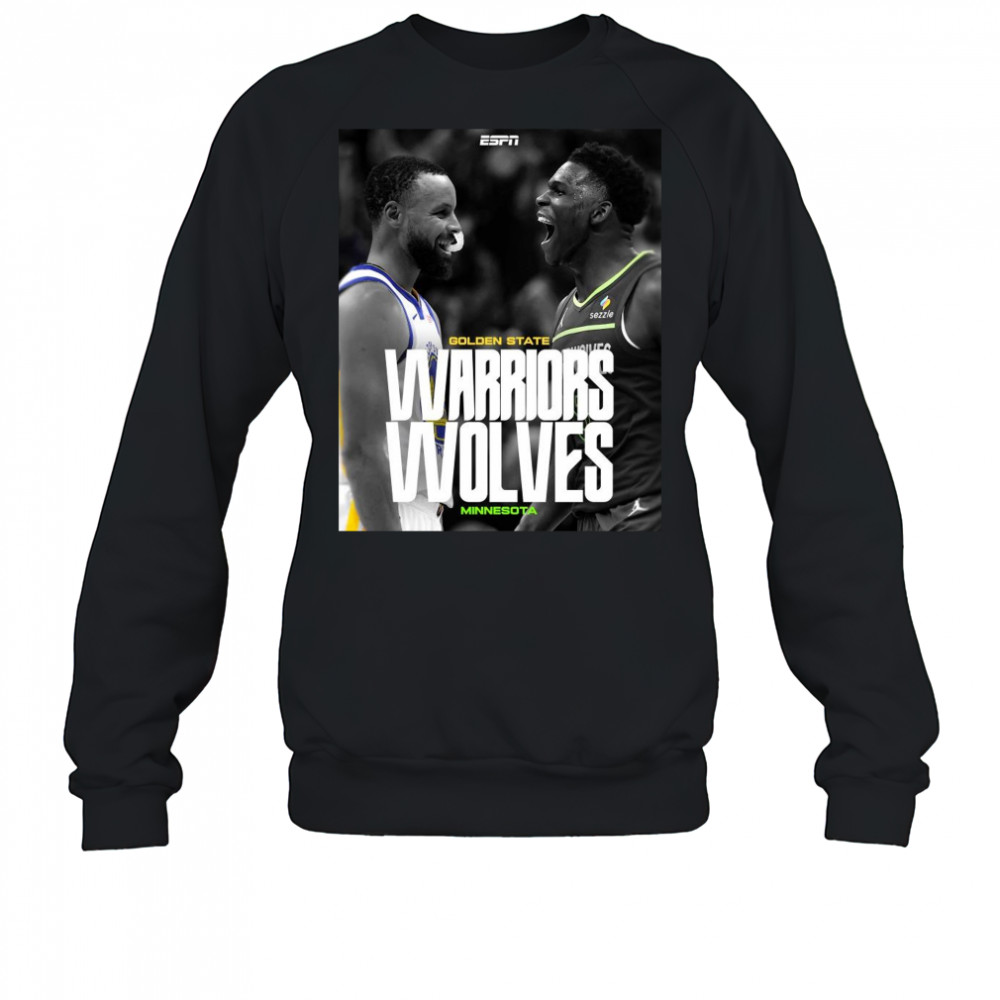 Poster Stephen Curry Golden State Warriors Vs Ant Man Anthony Edwards Minnesota Timberwolves t-shirt Sweatshirt