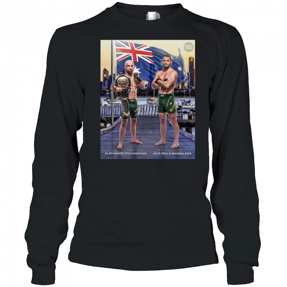 Poster UFC 315 Alexander Volkanovski Vs Jack Della Maddalena Welterweight Title 2025 t-shirt Long Sleeved
