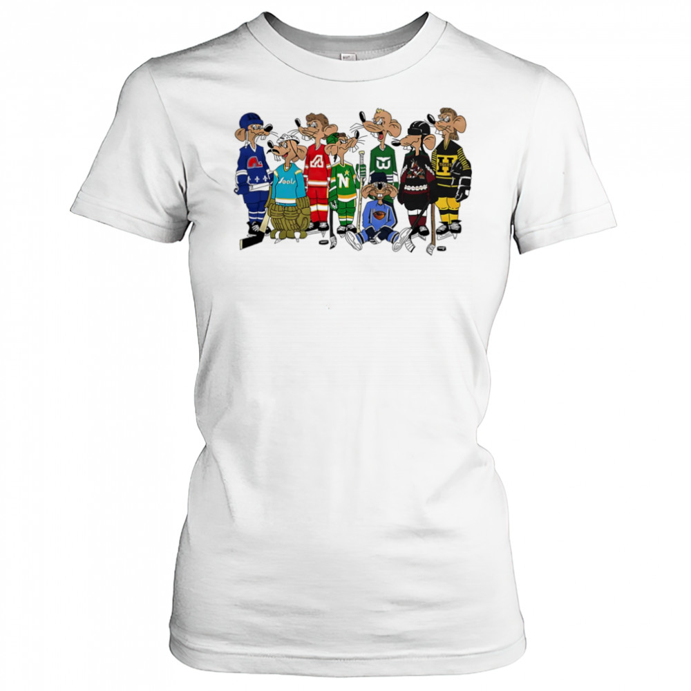 Rink rats retro hockey shirt Women's T-shirt