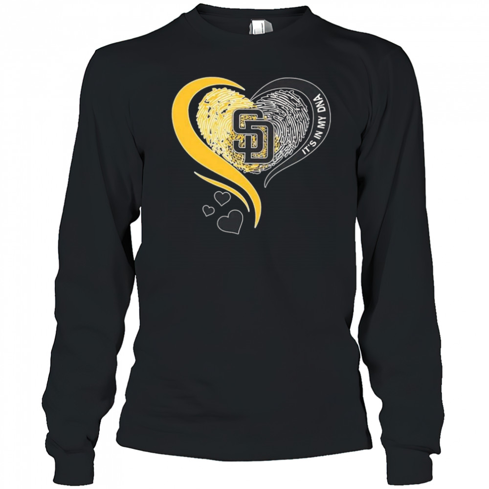 San Diego Padres Heart It’s My DNA 2025 Shirt Long Sleeved