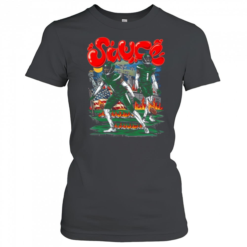 Sauce Gardner New York Jets NFL Football Planet Euphoria Painting t-shirt Women's T-shirt